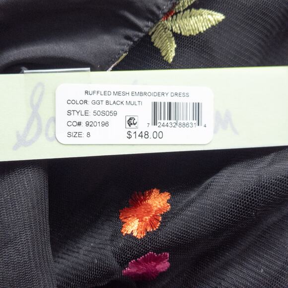 NEW Sam Edelman Women’s Dress Garden Party Summercore Embroidered Sheer Ruffle 8 - Picture 8 of 10